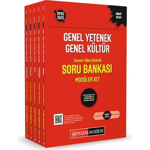 Pegem Akademi Yayıncılık Pegem Akademi 2025 KPSS Genel Yetenek Genel Kültür Tamamı Çözümlü Soru Bankası Seti - (5 Kitap)