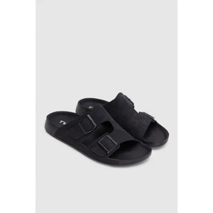 Twn Siyah Çift Tokalı Terlik 4ECT9ORT5011M