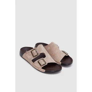 Twn Bej Çift Tokalı Terlik 4ECT9ORT5011M