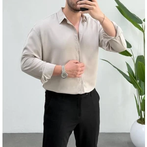 Erkek Lyocell Vücut Isısını Ayarlayabilen Terlemeyi Azaltan Antibakteriyel Yeni Sezon Gömlek