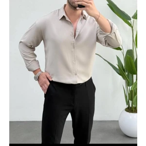 Erkek Lyocell Vücut Isısını Ayarlayabilen Terlemeyi Azaltan Antibakteriyel Yeni Sezon Gömlek