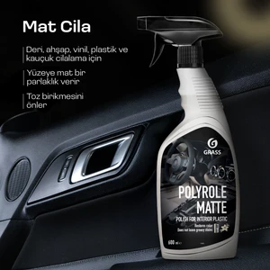 Polyrole Matte Mat Oto Parlatıcı Sprey Vanilyalı 300ml - Torpido, Plastik & Deri için Toz Tutmayan Parlaklık
