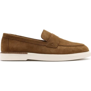 Erkek Taba Süet Deri Casual Loafer 25SFD750210