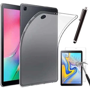 Samsung Galaxy Tab A Sm T510 (2019) Uyumlu Şeffaf Kılıf Cam Kalem Set