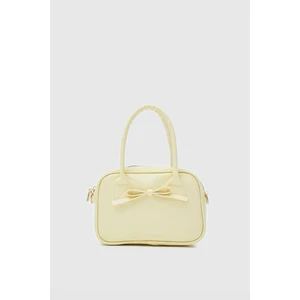 Perfect Kurdele Detaylı El ve Çapraz Çanta Sarı