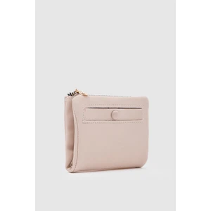 Shule Bags Düğmeli Kadın Cüzdan Elsa Krem