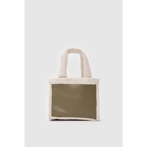 Shule Bags Kürklü Kadın Omuz Çantası Keith Haki