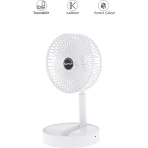 Blackbird Game Center Blic Bfn11 Siyah Şarjlı Katlanılabilir Mini Fan Masa Üstü Vantilatörü Soğutucu Sessiz El Fanı
