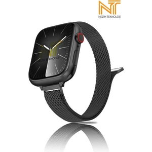 Apple Watch Seri 2/3/4/5/6/7/8/9/10/se/se2 38/40/41MM ve Seri 10 42MM Uyumlu Hasır Metal Kordon