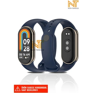 Xiaomi Mi Band 8 / 9 / 10 Uyumlu Metal Girişli Klasik / Spor Yumuşak Silikon Kordon
