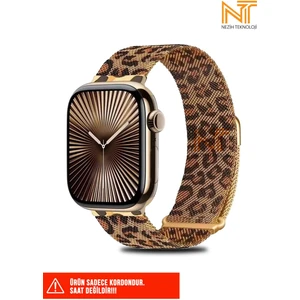 Nezih Case Watch Seri 5/6/7/8/9/se 38/40/41mm Seri 10 42 / Seri 11 42mm Uyumlu Hasır Metal Kordon