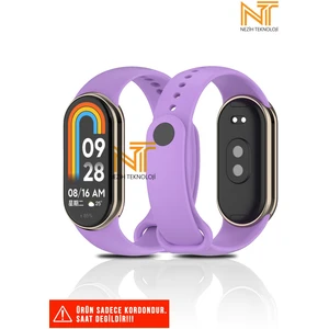 Xiaomi Mi Band 8 / 9 / 10 Uyumlu Metal Girişli Klasik / Spor Yumuşak Silikon Kordon