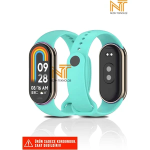 Xiaomi Mi Band 8 / 9 / 10 Uyumlu Metal Girişli Klasik / Spor Yumuşak Silikon Kordon