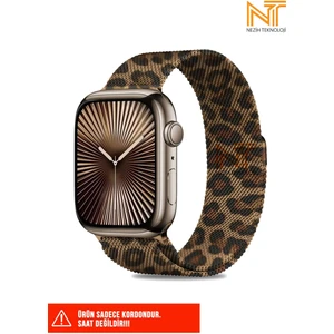 Nezih Case Watch Seri 5/6/7/8/9/se 38/40/41mm Seri 10 42 / Seri 11 42mm Uyumlu Hasır Metal Kordon