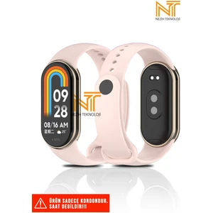 Xiaomi Mi Band 8 / 9 / 10 Uyumlu Metal Girişli Klasik / Spor Yumuşak Silikon Kordon