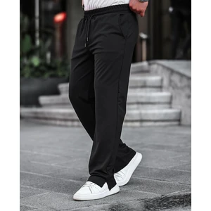 Tmb Fitilli Yırtmaçlı Baggy Eşofman Siyah