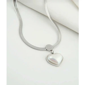 Kuşkaya Ticaret Venedik Inci Kalp Kolye Italyan Zincir | Yeni Yıl Hediyesi | Yılbaşı Hediyesi Kadın