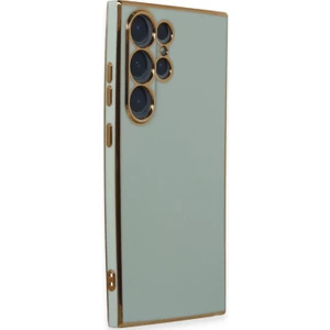 Samsung Galaxy S23 Ultra Kılıf Kenar Detaylı Yumuşak Parlak Silikon