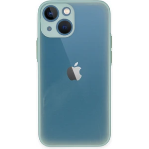 IPHONE 15 | Buzlu Şeffaf Silikon Mat Telefon Kılıfı – Darbeye Dayanıklı - Açık Yeşil