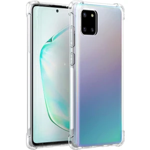 Caseart Samsung Galaxy Note 10 Lite ile Uyumlu Kapak Köşe Korumalı Airbag Antishock Şeffaf Silikon Kılıf