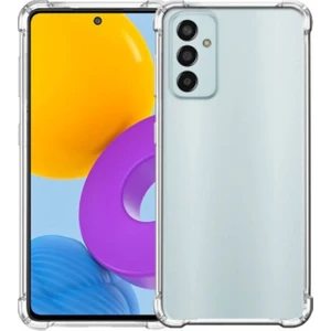 Caseart Samsung Galaxy M52 ile Uyumlu Kapak Kamera Korumalı Antişok Airbag Köşe Korumalı Silikon Şeffaf Kılıf