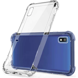 Caseart Samsung Galaxy A10 ile Uyumlu Kapak Köşe Korumalı Airbag Antishock Şeffaf Silikon Kılıf
