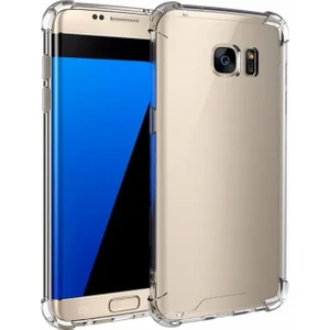 Caseart Samsung Galaxy S7 Edge ile Uyumlu Kapak Köşe Korumalı Airbag Antishock Şeffaf Silikon Kılıf
