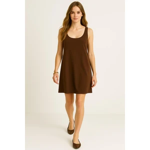 A Kesim Pamuklu Kalın Askılı Atlet Elbise