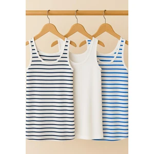 3 Adet Pamuklu Kalın Askılı Atlet T-Shirt