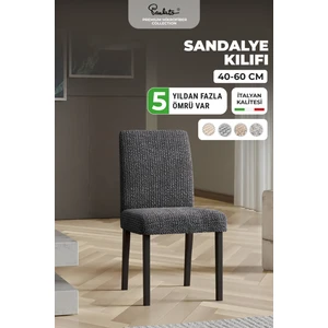 Sandalye Kılıfı Sandalye Örtüsü Mutfak Sandalye Koruma Kılıfı Seti (2 Adet) - Antrasit