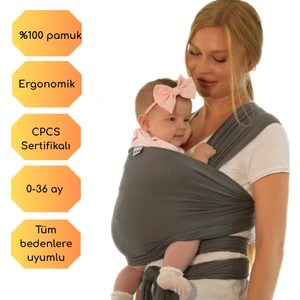 %100 Pamuk CPCS Sertifikalı Sling Bebeğinizin Konforu ve Güvenliği İçin Bebek Taşıma Şalı