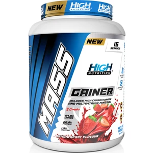 High Nutrition Mass Gainer Karbonhidrat Tozu Çilek Aromalı 1800 gr 15 Servis Türkiye Menşeli