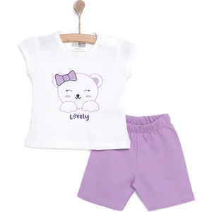 Hellobaby Baskılı 2 Ip Yenidoğan Kız Tshirt-Şort Kız Bebek