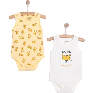 Hellobaby Erkek Bebek 2li Atlet Body Bisiklet Yaka Turuncu 3 Ay