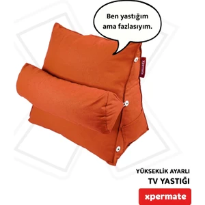 Tv Yastığı Boyun Bel ve Sırt Destekli Yastık Ameliyat Sonrası Yastık Hasta Yastığı Koyu Turuncu