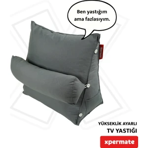 Tv Yastığı Boyun Bel ve Sırt Destekli Yastık Ameliyat Sonrası Yastık Hasta Yastığı  Gri