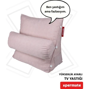 Tv Yastığı Boyun Bel ve Sırt Destekli Yastık Ameliyat Sonrası Yastık Hasta Yastığı Pembe