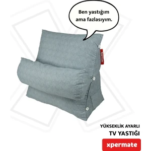 Tv Yastığı Boyun Bel ve Sırt Destekli Yastık Ameliyat Sonrası Yastık Hasta Yastığı Gri