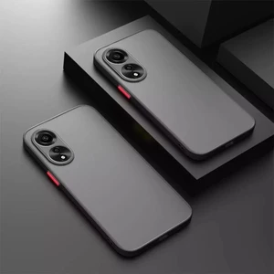 Oppo A60 Kılıf Mat Parmak Izi Yapmaz Kamera Korumalı Renkli Tuşlu Sert Silikon Kapak