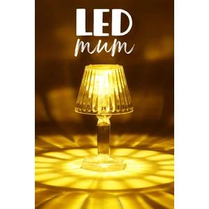 LED Mum Kristal Tip Pil Dahil Ledli Dumansız Alev Yapay Dekoratif Mum Dekor Işığı Şeffaf PR288