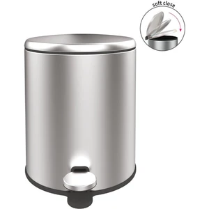 Cigo Paslanmaz Çelik Pedallı Banyo Çöp Kovası - Gri - 6 lt