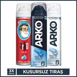 Arko Men Cool - Sensitive - Efsane Tıraş Jeli 3x200 ml