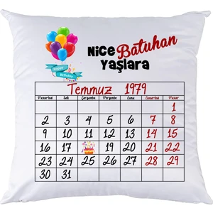 Doğum Günü Hediyesi Takvim Yaprağı İsimli Yastık