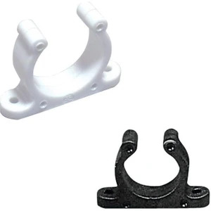 Ocean Marine Plastic Support Clip, Screwed, Ø15MM, White
