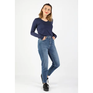 Şardonlu Basic Jean Açık Mavi