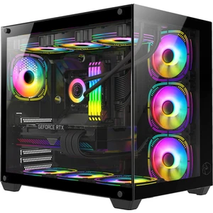 Prime V2  Tuş Kontrollü (7 x 120 Mm) Rgb Fanlı Özel vidasız Paneller Gaming Boş Bilgisayar Kasası 