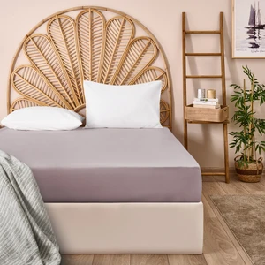 Soft Çift Kişilik Lastikli Çarşaf - Açık Gri - 160X200 cm
