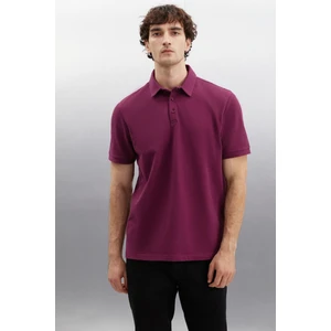 EDDIE Relaxed Bordo Tekli T-Shirt