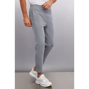 Huxley Erkek Regular Fit Cepli Gri Pantolon