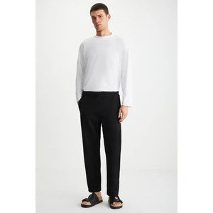 Bryce Erkek Relaxed Fit Rahat Kesim Beli Lastikli Premium Kumaş Siyah Eşofman Altı
